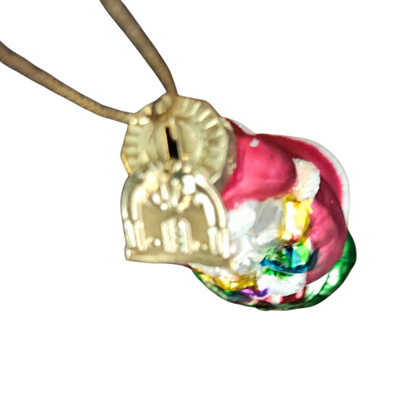 Thomas Pacconi Glass Santa Ornament 3" Hand Blown Poland Rainbow Bag - Picture 5 of 6